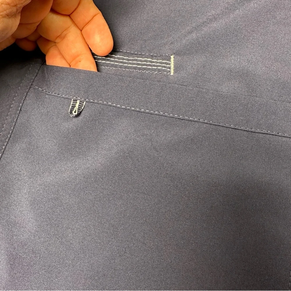 Med Couture Women's L Deep Blue Short Sleeve Scrub Top - Picture 5 of 11